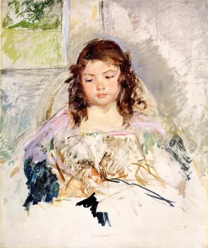 Sketch for 'Francoise in a Round-Backed Chair, Reading by Mary Cassatt - Oil Painting Reproduction
