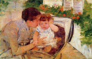 Susan Comforting the Baby no.2 by Mary Cassatt Oil Painting