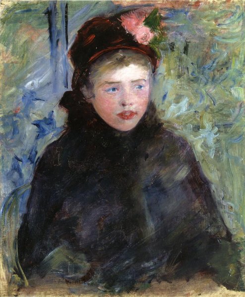 Susan in a Toque Trimmed with Two Roses by Mary Cassatt - Hand-Painted Oil Painting Reproduction
