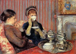 Tea by Mary Cassatt - Oil Painting Reproduction