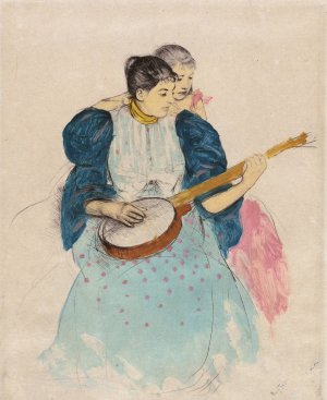 The Banjo Lesson by Mary Cassatt Oil Painting