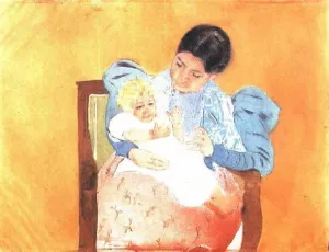 The Barefoot Child by Mary Cassatt - Oil Painting Reproduction