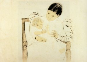 The Barefooted Child by Mary Cassatt Oil Painting