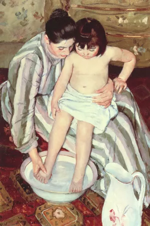 The Bath painting by Mary Cassatt