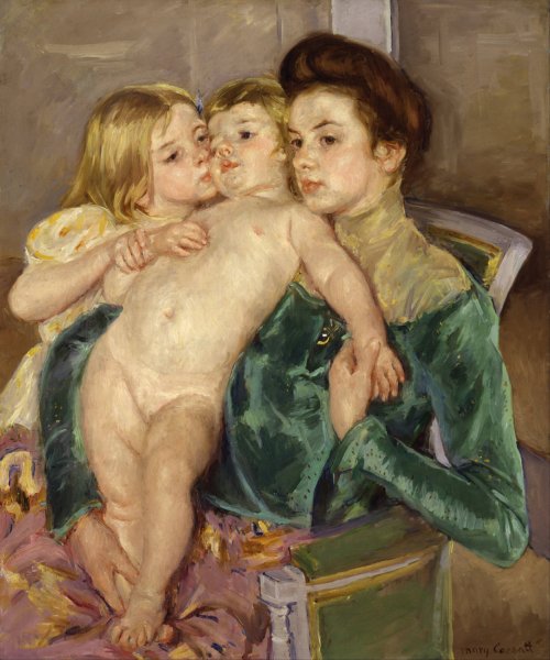 Main Product Photo of The Caress Painting by Mary Cassatt