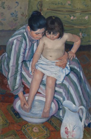 The Child's Bath by Mary Cassatt Oil Painting