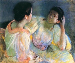 The Conversation by Mary Cassatt Oil Painting