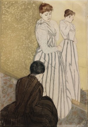 The Fitting by Mary Cassatt Oil Painting