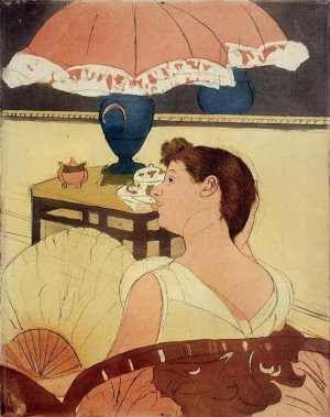 The Lamp by Mary Cassatt Oil Painting
