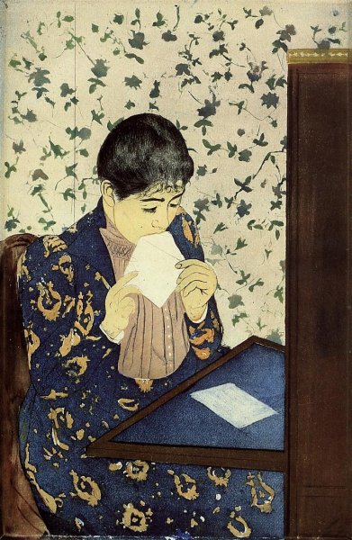 The Letter by Mary Cassatt - Hand-Painted Oil Painting Reproduction
