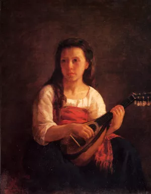 The Mandolin Player painting by Mary Cassatt