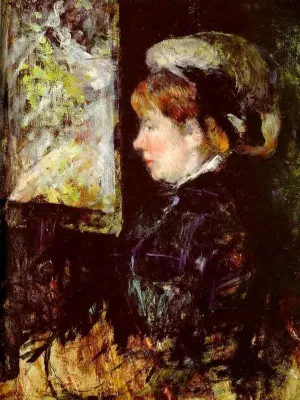 The Visitor painting by Mary Cassatt