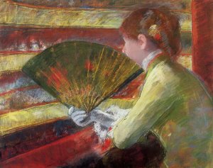 Theater Oil painting by Mary Cassatt