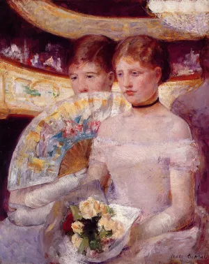 Two Women in a Theater Box by Mary Cassatt Oil Painting