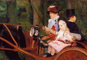 Woman and Child Driving by Mary Cassatt Oil Painting