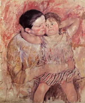 Woman and Child Oil painting by Mary Cassatt
