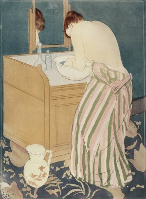 Woman Bathing by Mary Cassatt Oil Painting