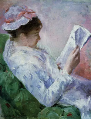 Woman Reading by Mary Cassatt - Oil Painting Reproduction