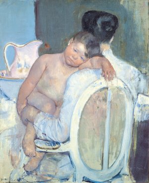 Woman Sitting with a Child in Her Arms by Mary Cassatt Oil Painting