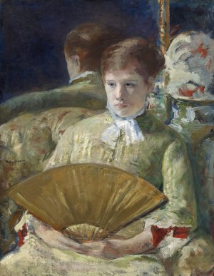 Woman with a Fan by Mary Cassatt Oil Painting