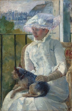 Young Girl at a Window by Mary Cassatt Oil Painting