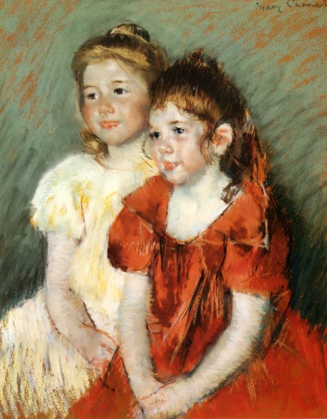 Young Girls by Mary Cassatt - Hand-Painted Oil Painting Reproduction