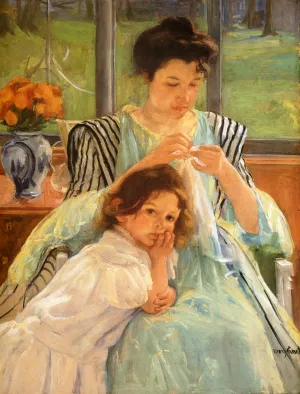 Young Mother Sewing painting by Mary Cassatt