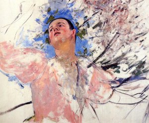 Young Woman Picking the Fruit of Knowledge Study by Mary Cassatt Oil Painting