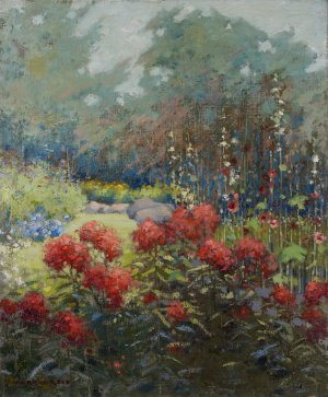 A Garden in September by Mary Hiester Reid Oil Painting