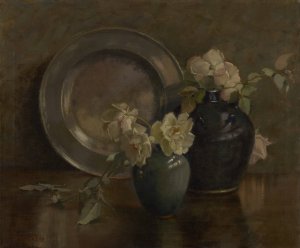 A Study in Greys by Mary Hiester Reid Oil Painting