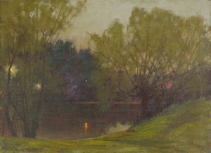 At Twilight, Wychwood Park Oil painting by Mary Hiester Reid
