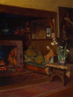 The Inglenook in My Studio by Mary Hiester Reid Oil Painting