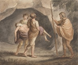 Arviragus, Bearing Imogen as Dead in his Arms, 'Cymbeline', Act IV, Scene II by Mary Hoare Oil Painting
