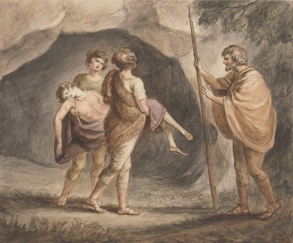 Arviragus, Bearing Imogen as Dead in his Arms, 'Cymbeline', Act IV, Scene II  by Mary Hoare - Hand-Painted Oil Painting Reproduction