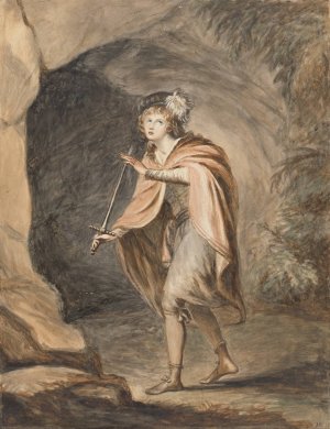 Imogen Entering the Cave, 'Cymbeline', Act III, Scene VI by Mary Hoare Oil Painting
