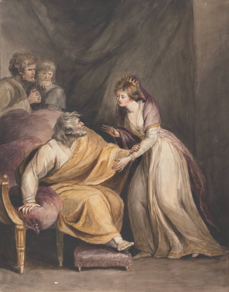 Lear and Cordelia  by Mary Hoare - Hand-Painted Oil Painting Reproduction