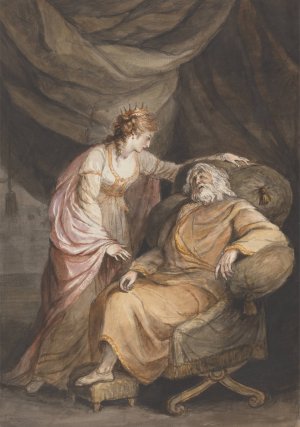 Lear and Cordelia by Mary Hoare Oil Painting