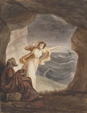 Prospero and Miranda by Mary Hoare Oil Painting