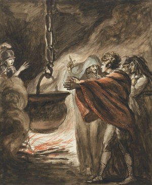 The Apparition of the Armed Head; Macbeth by Mary Hoare Oil Painting