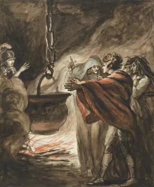 The Apparition of the Armed Head; Macbeth by Mary Hoare Oil Painting
