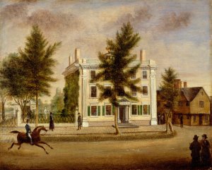 Pickman-Derby House, 70 Washington Street, Salem, Massachusetts by Mary Jane Derby Oil Painting