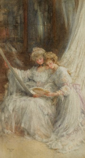 Sisters by Mary Lightbody Gow Oil Painting