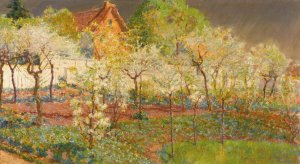 Giverny Orchard by Mary Macmonnies Low Oil Painting