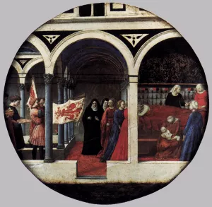Plate of Nativity Berlin Tondo painting by Masaccio