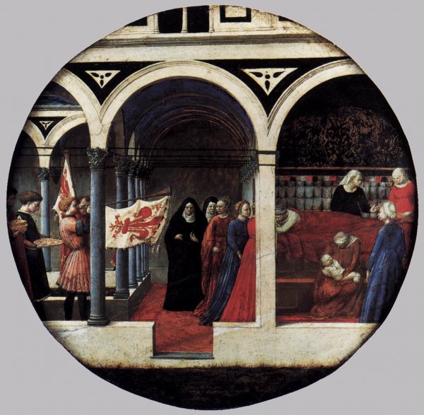 Main Product Photo of Plate of Nativity Berlin Tondo Painting by Masaccio
