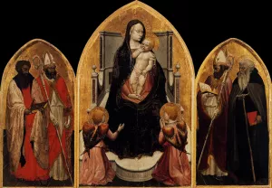 San Giovenale Triptych by Masaccio Oil Painting