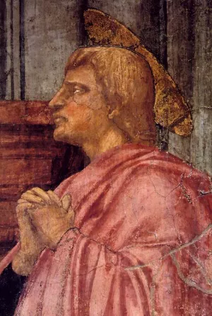 Trinity Detail painting by Masaccio
