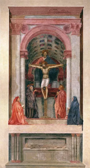 Trinity Oil painting by Masaccio