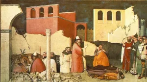 Pope St Sylvester's Miracle by Maso Di Banco - Oil Painting Reproduction