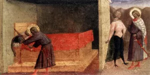 Scenes from the Life of St Julien painting by Masolino Da Panicale